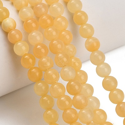 Natural Yellow Calcite Beads Strands GG-CBAA3AB-02-6mm-1