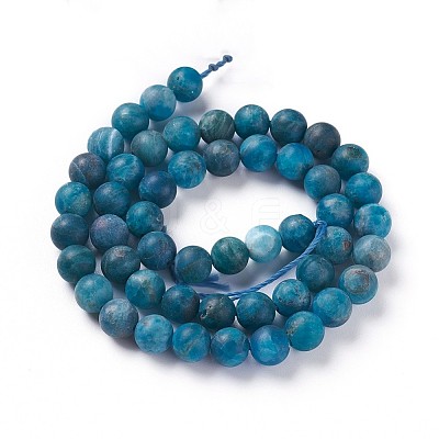 Natural Apatite Beads Strands G-F617-02-6mm-1