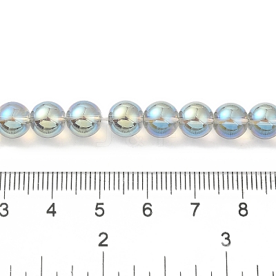 Transparent Electroplate Glass Beads Strands GLAA-T032-T8mm-C04-1
