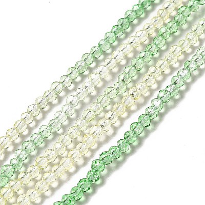 Transparent Gradient Color Glass Beads Strands X1-GLAA-H021-01B-13-1
