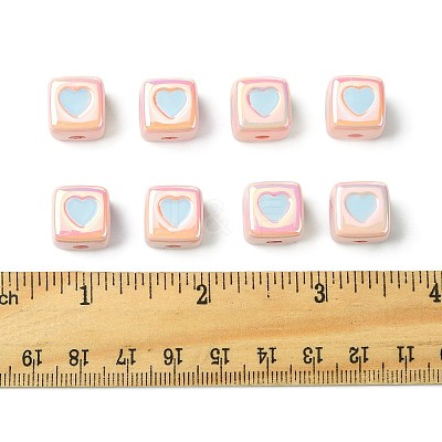 10Pcs Opaque Acrylic Enamel Beads ACRC-FS0001-02E-1