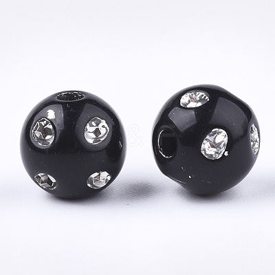 Plating Acrylic Beads PACR-S186-10mm-A01-1