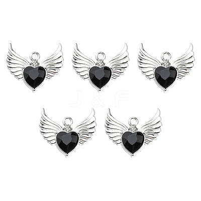 Rack Plating Alloy Glass Pendants FIND-YW0001-85A-1