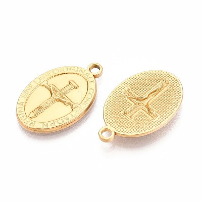Ion Plating(IP) 201 Stainless Steel Pendants STAS-N109-240G-1
