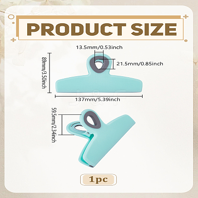 Stainless Steel & TPR Plastic Bag Sealing Clip AJEW-WH0604-64-1