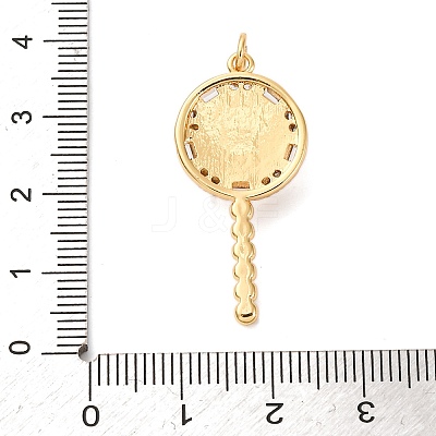 Brass Micro Pave Cubic Zirconia Pendants KK-U076-04G-03-1