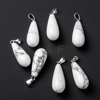 Natural Howlite Pendants G-F707-15-1