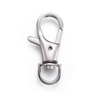 Tarnish Resistant 304 Stainless Steel Swivel Lobster Claw Clasps X-STAS-I117-01P-1