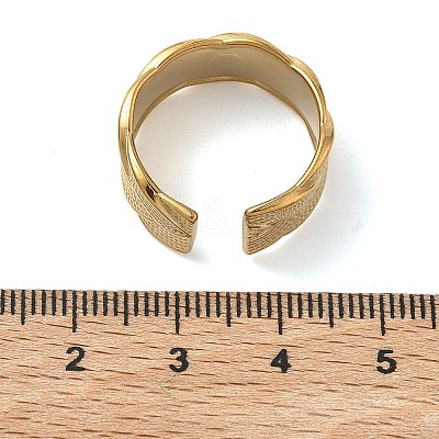 304 Stainless Steel Cuff Open Rings for Women RJEW-L341-03A-G-1