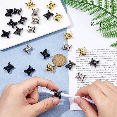 16Pcs 4 Colors Alloy Shoelace Charms FIND-HS0001-17-1