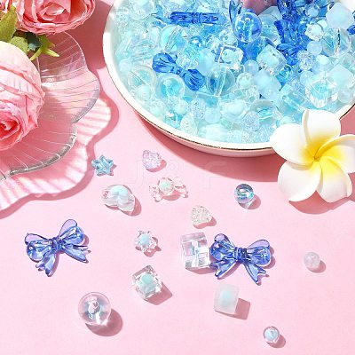 200Pcs 14 Styles Acrylic Beads Mixed Shape OACR-CJ0001-82-1