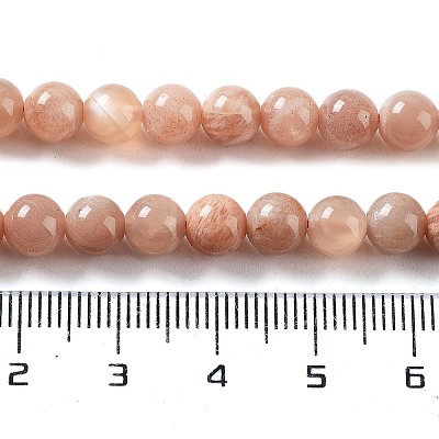 Natural Multi-Moonstone Beads Strands G-O030-6mm-10B-1