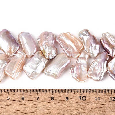 Natural Baroque Keshi Pearl Beads Strands PEAR-S022-04C-1