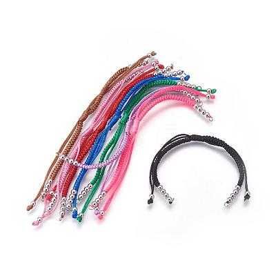 Nylon Cord Braided Bead Bracelets Making BJEW-F360-FP-1