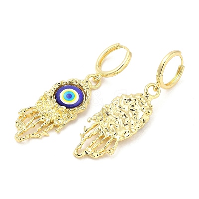 Rack Plating Brass Dangle Earrings for Women EJEW-M260-24G-02-1