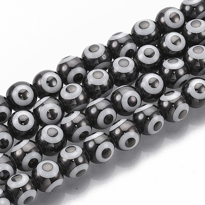 Electroplate Glass Beads Strands EGLA-T012-02C-8MM-1