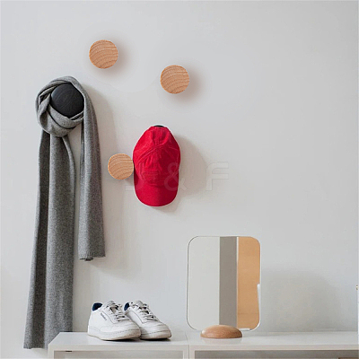 Wooden Hook Hanger AJEW-WH0189-45-1