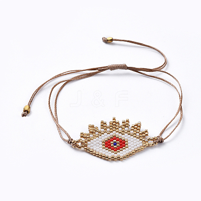 Waxed Polyester Cord Bracelets BJEW-JB04481-1