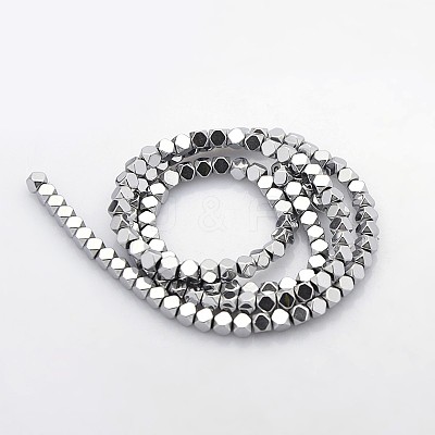 Electroplate Non-magnetic Synthetic Hematite Beads Strands G-J212B-02-1