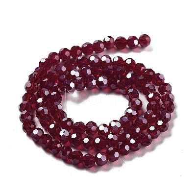 Electroplate Transparent Glass Beads Strands EGLA-A035-T4mm-A02-1