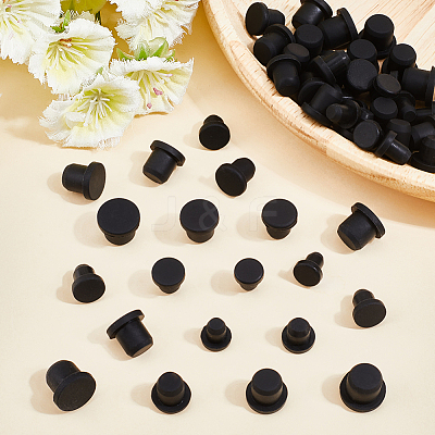 50Pcs 5 Styles Silicone Hole Plugs AJEW-GF0011-62H-1