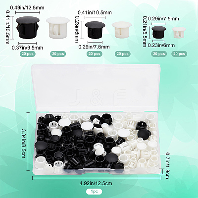 120Pcs 6 Style Plastic Hole Plugs FIND-GF0003-75-1