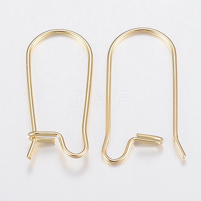 304 Stainless Steel Hoop Earring Findings Kidney Ear Wires STAS-H436-03-1