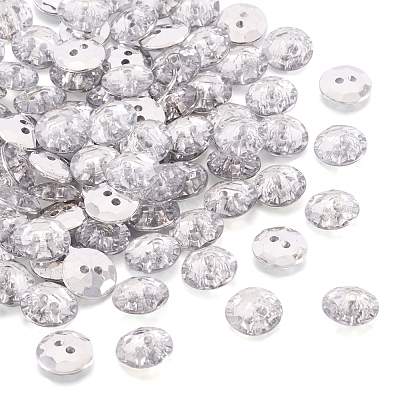 Acrylic Rhinestone Buttons X-BUTT-TAC0001-01-1