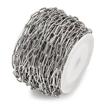 Stainless Steel Oval Paperclip Chains CHS-G040-01A-P-1