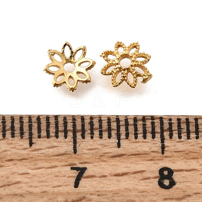 Brass Bead Caps KK-G600-08G-1