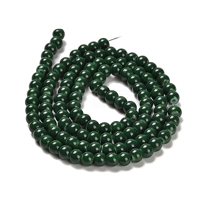 Painted Glass Bead Strands DGLA-S071-6mm-19-1