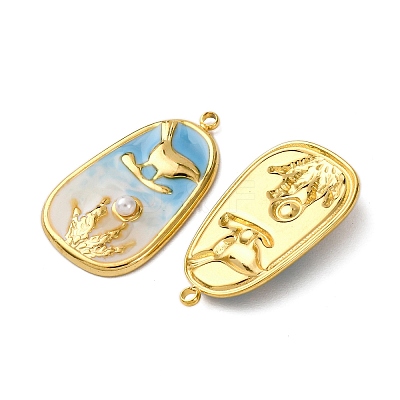 304 Stainless Steel Enamel Pendants X1-STAS-L299-22G-03-1