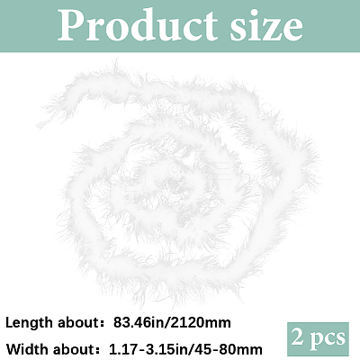 Turkey Feather Ornament Accessories AJEW-WH20018-91C-1