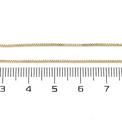 Brass Box Chain Necklaces for Women X-NJEW-D302-42G-1