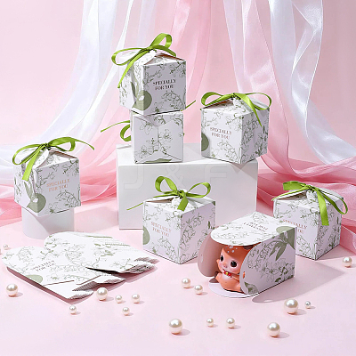 Flower Printed Paper Candy Boxes with Ribbon CON-WH0089-270A-1