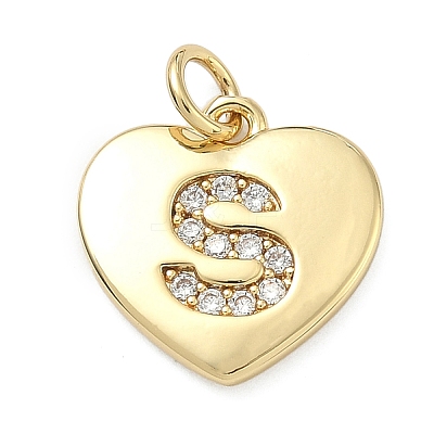 Brass Micro Pave Clear Cubic Zirconia Pendants KK-D229-01G-19-1