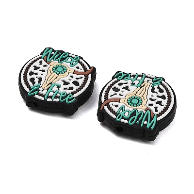 West Cowboy Theme Food Grade Eco-Friendly Silicone Beads SIL-T058-04B-1