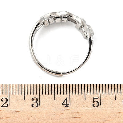 Brass Rotating Finger Rings for Women RJEW-C132-01D-P-1