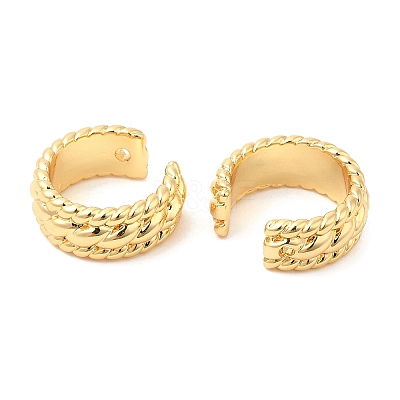 Brass Cuff Earrings EJEW-K251-20G-1