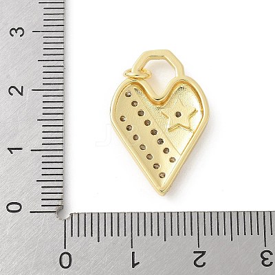 Brass Micro Pave Cubic Zirconia Pendants KK-P294-28G-04-1
