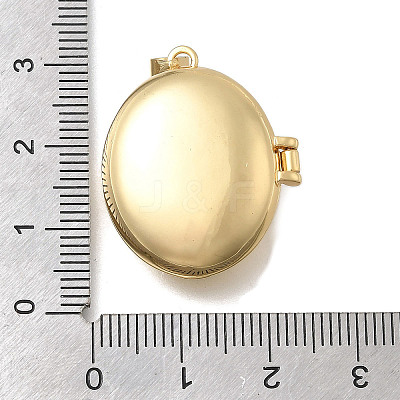 Brass Locket Pendants KK-D431-030C-G-1