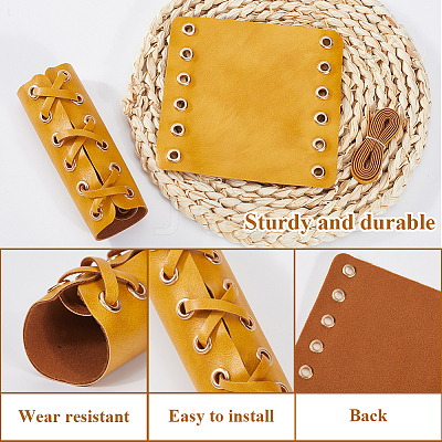 PU Leather Leather Motorcycle Grip Covers AJEW-WH20001-44A-1