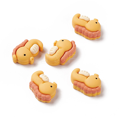 Opaque Resin Cabochons RESI-G036-F03-1