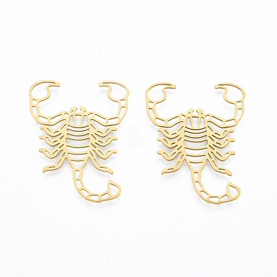 201 Stainless Steel Filigree Joiners STAS-N090-LA924-2-1
