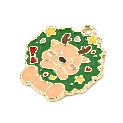 Christmas Alloy Enamel Pendants AL-CBA5CD4-02G-02-1