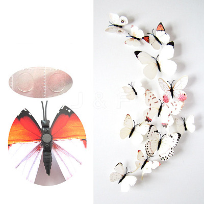 Artificial Plastic Butterfly Decorations DJEW-WH0001-01G-1