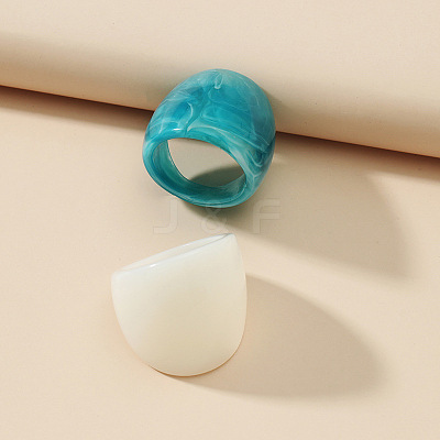 2Pcs Acrylic Finger Rings WGCB53E-01-1