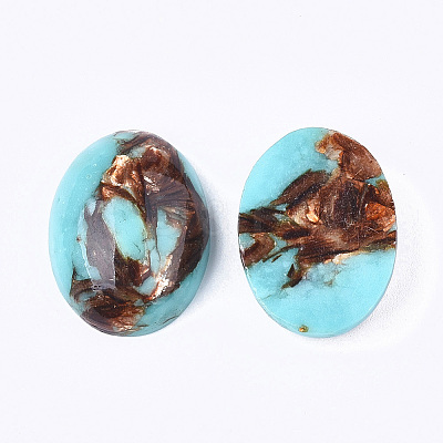 Assembled Synthetic Imperial Jasper and Bronzite Cabochons X-G-S329-080E-1