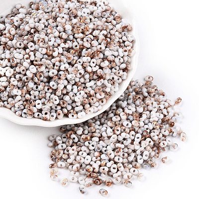Two Tone Baking Paint Glass Seed Beads SEED-C003-01L-1