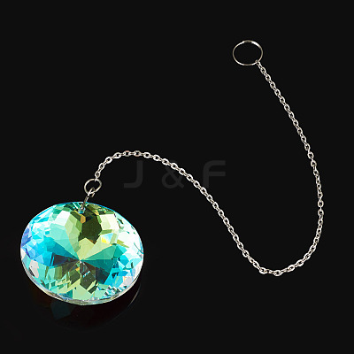 1Pc Transparent Glass Hanging Suncatchers AJEW-TADJ0001-02B-1